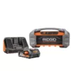 RIDGID 18-Volt Hybrid Jobsite Radio with 18-Volt Lithium-Ion 2.0 Ah Battery and Charger Kit
