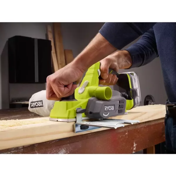 RYOBI 18-Volt ONE+ Lithium-Ion Brushless Cordless 3 in. x 18 in. Belt Sander and 3-1/4 in. Planer (Tools Only)