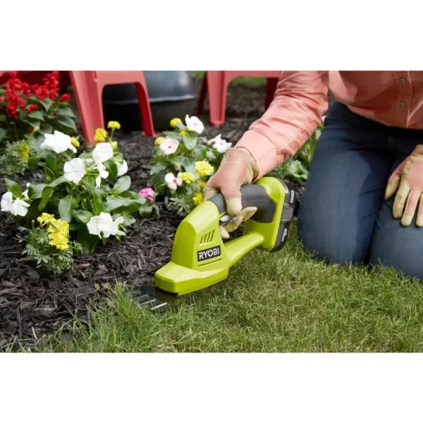 RYOBI ONE+ 18-Volt Lithium-Ion Cordless Battery Grass Shear and Shrubber Trimmer (Tool Only)