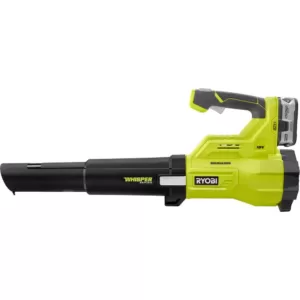 RYOBI 110 MPH 410 CFM 18-Volt ONE+ Brushless Lithium-Ion Cordless Variable-Speed Jet Fan 4Ah Battery Blower & Charger Included