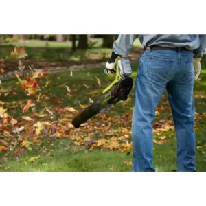 RYOBI ONE+ 100 MPH 280 CFM Variable-Speed 18-Volt Lithium-Ion Cordless Jet Fan Leaf Blower 4Ah Battery and Charger Included