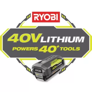 RYOBI 110 MPH 525 CFM 40-Volt Lithium-Ion Jet Fan Leaf Blower with Lawn and Leaf Bag - 4.0 Ah Battery and Charger Included