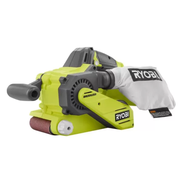 RYOBI 18-Volt ONE+ Lithium-Ion Brushless Cordless 3 in. x 18 in. Belt Sander and Fixed Base Trim Router (Tools Only)