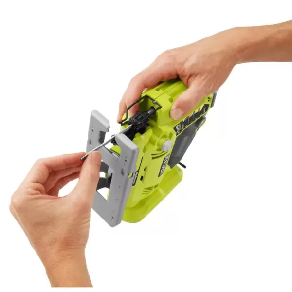 RYOBI 18-Volt ONE+ Lithium-Ion Cordless Fixed Base Trim Router w/Tool Free Depth Adjustment and Orbital Jig Saw (Tools Only)