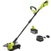 RYOBI ONE+ 18-Volt Lithium-Ion Cordless String Trimmer/Edger - 4.0 Ah Battery and Charger Included