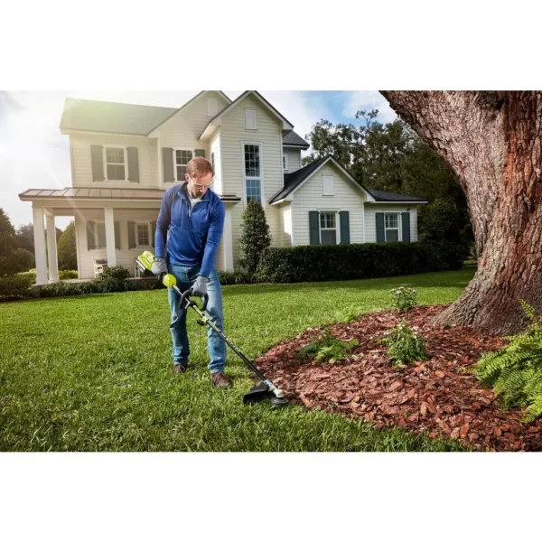 RYOBI 40-Volt Lithium-Ion Electric Cordless Battery Attachment Capable Trimmer with Blower, Hedge, Chainsaw (Tool-Only)