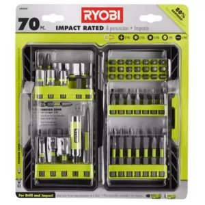 RYOBI Impact Rated Driving Kit (70-Piece) with BONUS 25FT Tape Measure
