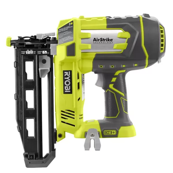 RYOBI 18-Volt ONE+ Lithium-Ion Cordless AirStrike 16-Gauge 2-1/2 in Straight Finish Nailer Kit with 1.3 Ah Battery and Charger