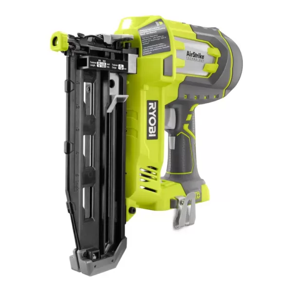 RYOBI 18-Volt ONE+ AirStrike 16-Gauge Cordless Straight Finish Nailer Kit with ONE+ 2.0 Ah Lithium-Ion Battery and Charger