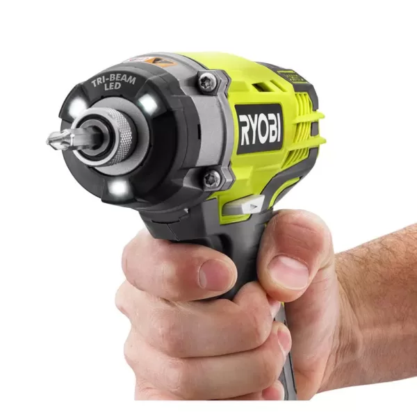 RYOBI 18-Volt ONE+ Cordless 3-Speed 1/4 in. Hex Impact Driver with 1.5 Ah Compact Lithium-Ion Battery