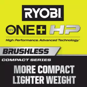 RYOBI ONE+ HP 18V Brushless Cordless Compact 1/4 in. Impact Driver, 3/8 in. Impact Wrench, (2) Batteries, Charger, and Bag