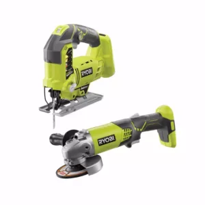 RYOBI 18-Volt ONE+ Lithium-Ion Cordless Orbital Jig Saw and 4-1/2 in. Angle Grinder (Tools Only)