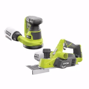 RYOBI 18-Volt ONE+ Lithium-Ion Cordless 3-1/4 in. Planer and 5 in. Random Orbit Sander (Tools Only)