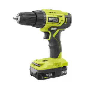 RYOBI ONE+ 18V Cordless 1/2 in. Drill Driver Kit w/ (2) 1.5 Ah Batteries, Charger, & Bag w/ Impact Rated Driving Kit (70Piece)