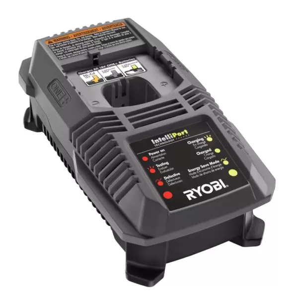 RYOBI 18-Volt ONE+ Lithium-Ion 2.0 Ah Battery and Dual Chemistry IntelliPort Charger Kit