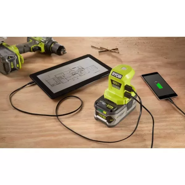 RYOBI 18-Volt ONE+ Lithium-Ion Portable Power Source with 2.0 Ah Battery and Charger Kit