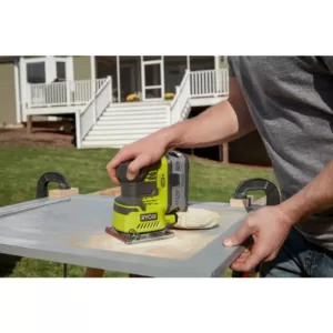 RYOBI 18-Volt ONE+ Lithium-Ion Cordless 5 in. Random Orbit Sander and 1/4 Sheet Sander with Dust Bag (Tools Only)