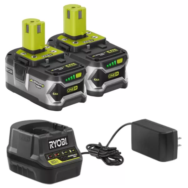 RYOBI 16 in. One+ 18-Volt Lithium-Ion Hybrid Walk Behind Push Lawn Mower - Two 4.0 Ah Batteries/Charger Included