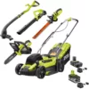 RYOBI 13 in. ONE+ 18-Volt Lithium-Ion Walk Behind Push Lawn Mower/Blower/Chainsaw/Hedge/String Trimmer Kit (5-Tool)