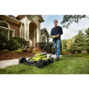 RYOBI 18 in. 40-Volt 2-in-1 Lithium-Ion Cordless Battery Walk Behind Push Mower with Two 4.0 Ah Batteries and Charger Included