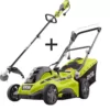 RYOBI 16 in. 13 Amp Corded Electric Walk Behind Push Mower and 10 Amp String Trimmer