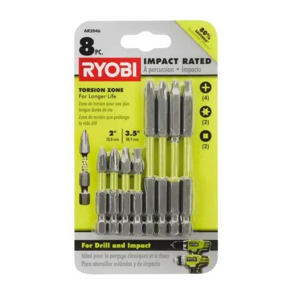 RYOBI Impact Rated Driving Kit (8-Piece)