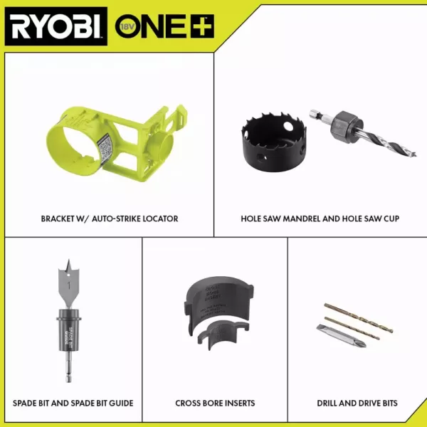 RYOBI Wood Door Lock Installation Kit