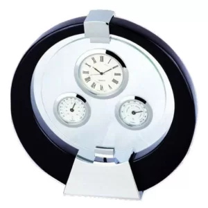 Heim Concept Clock, Thermometer and Hygrometer-Black
