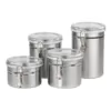 Home Basics Stainless Steel Canister Set (4-Piece)