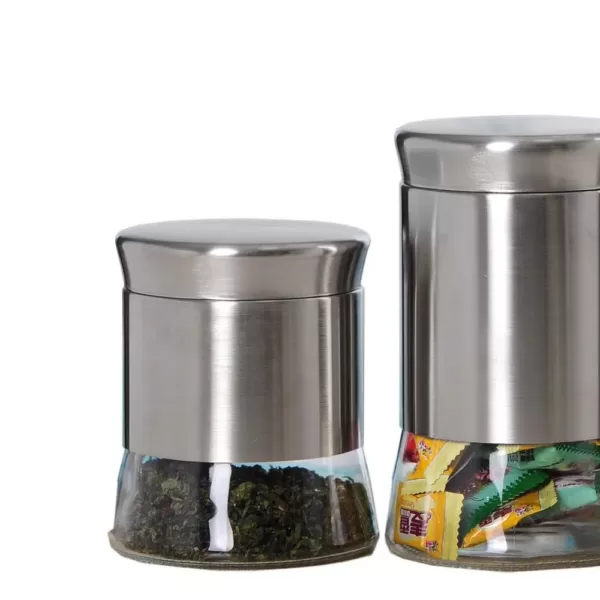 Home Basics Essence Stainless Steel Canister Set (4-Piece)