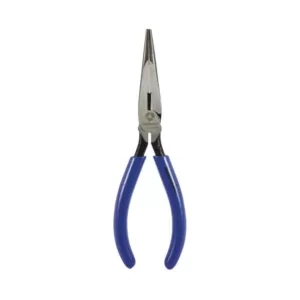 Southwire 7 in. Long-Nose Pliers with Side Cutter and Dipped Handles