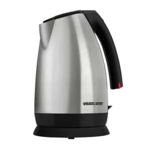 BLACK+DECKER 11-Cup Stainless Steel Cordless Electric Kettle with Automatic Shut-Off