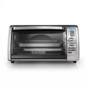 BLACK+DECKER 1500 W 6-Slice Stainless Steel Toaster Oven with Broiler