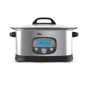 Elite 6.5 Qt. Stainless Steel Electric Multi-Cooker with Aluminum Pot