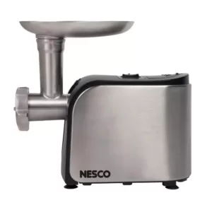 Nesco 500 W 0.67 HP Stainless Steel Electric Meat Grinder with Sausage Stuffer and Food Pusher