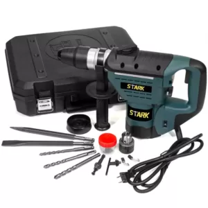 Stark 8.3 Amp 1/2 in. Corded Electric SDS-Plus Rotary Hammer Drill Kit with Chisel Bit Set