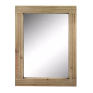 Stonebriar Collection Medium Rectangle Brown Casual Mirror (24.16 in. H x 18.11 in. W)