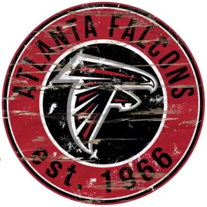 Adventure Furniture 24" NFL Atlanta Falcons Round Distressed Sign