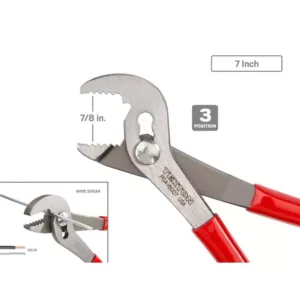 TEKTON 5, 7, and 10 in. Angle Nose Slip Joint Pliers Set (3-Piece)