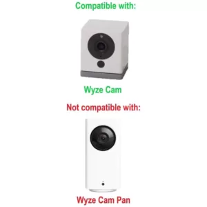 Wasserstein Adjustable Metal Mount with Universal Screw for Wyze Cam - Extra Flexibility for Your Wyze Cam in White (2-Pack)