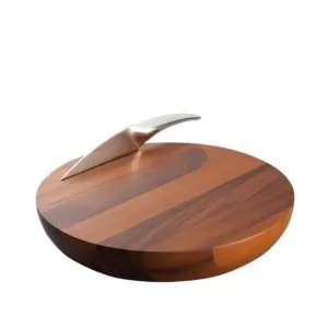 Nambe Harmony Wood Cheese Board with Knife