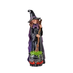 Worth Imports 12 in. Witch Stirring Pot Figure