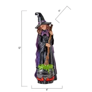 Worth Imports 12 in. Witch Stirring Pot Figure