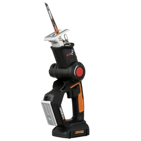 Worx POWER SHARE AXIS 20-Volt Lithium-Ion Convertible Jigsaw and Reciprocating Saw in One