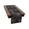 Xia Home Fashions 0.1 in. H x 15 in. W x 70 in. D Halloween Spider Web Double Layer Table Runner in Black
