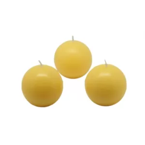 Zest Candle 2 in. Yellow Ball Candles (Box of 12)