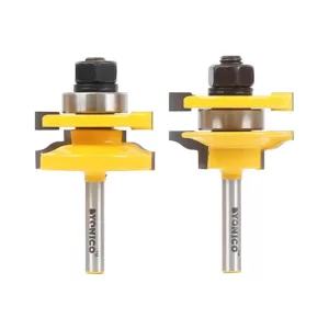Yonico Rail and Stile Ogee 1/4 in. Shank Carbide Tipped Router Bit Set (2-Piece)