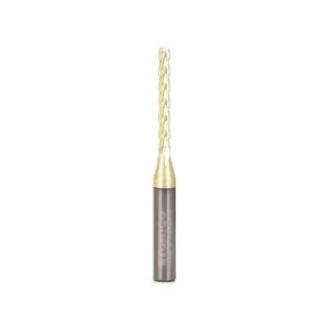 Yonico 4 Flute Upcut Spiral ZRN Coated 1/8 in. Dia Solid Carbide CNC Router Bit