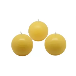 Zest Candle 2 in. Yellow Citronella Ball Candles (Box of 2)