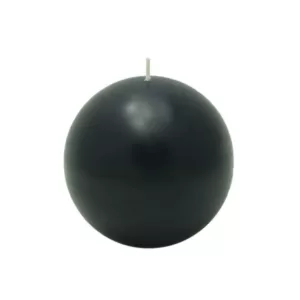 Zest Candle 4 in. Black Ball Candles (2-Box)